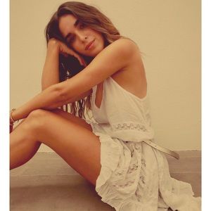 Free People Intimately Voile and Lace Trapeze Slip